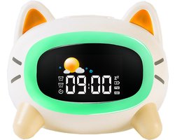 Product: MWÂ® - Slaaptrainer Kinderen - Slaaptrainer - Kinderwekker - Nachtlampje Kinderen - Slaapwekker - Kat, van het merk 