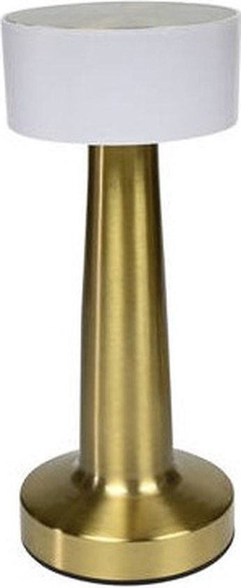 Benson - Tafellamp oplaadbaar - Gold Touch Dimbaar - Nachtlamp Slaapkamer- Buitenlamp - 3 verschillende kleuren mogelijk: wit, warm wit en warm wit
