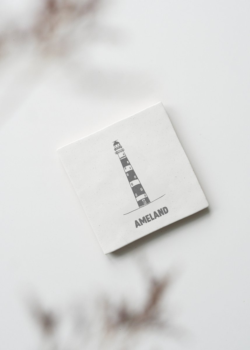 Tegeltje Ameland - Vuurtoren | Wit
