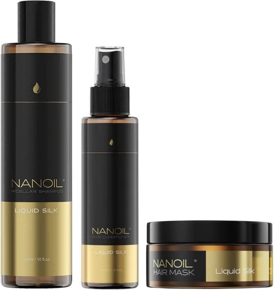 Nanoil - Liquid Silk Complete Set - 300+125+300ml