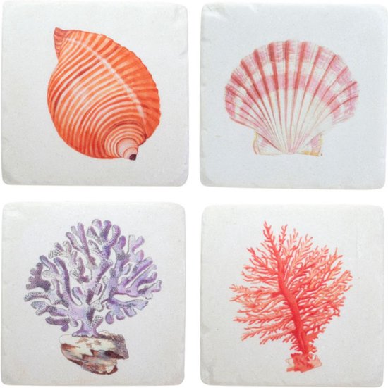 Sous-verres Vintage Seacoast (Set de 4) - Sass & Belle