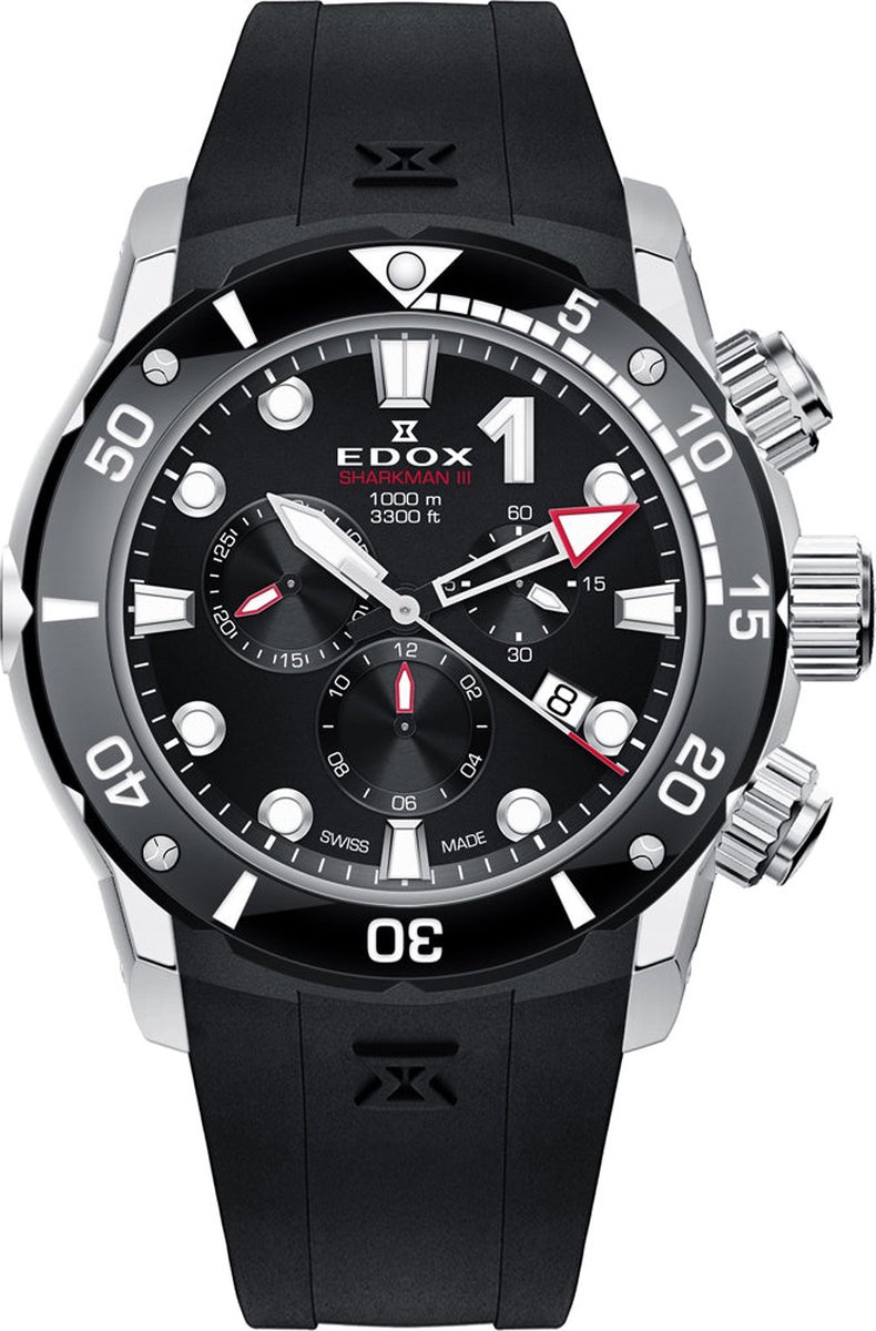 Edox CO-1 10241-TIB-NIN Chronograaf Swiss Made Herenhorloge 45mm