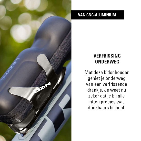 Lezyne CNC Flessen Kooi - Flessenhouder - Flessenhouder voor fietsen - Geschikt voor mountainbikes - Aluminium - Zilver van Lezyne — afbeelding 3