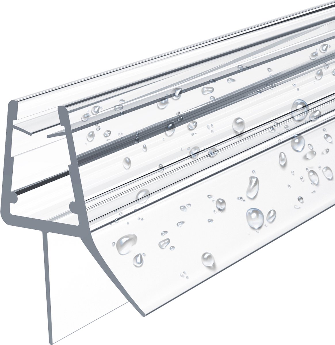 EMKE Douchestrip - PVC Waterkering Douche - S03 - voor Glasdikte 7-8mm - 80cm Lang - Douchedeurafdichting - Lekstrip