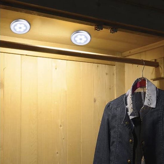 KCVV Led-Nachtlampje 3 stuks- met bewegingsmelder-Nachtlampje Babykamer- Nachtlamp op Batterij -Draadloos Sensor - Kinderen & Baby -Zilverwit licht van KCVV — afbeelding 4