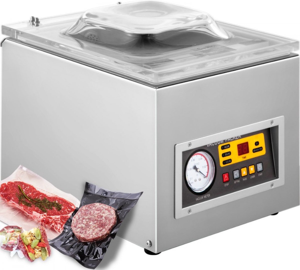 Vacuümverzegelaar Voedsel Sluitmachine Automatische Voedselverzegeling120w
