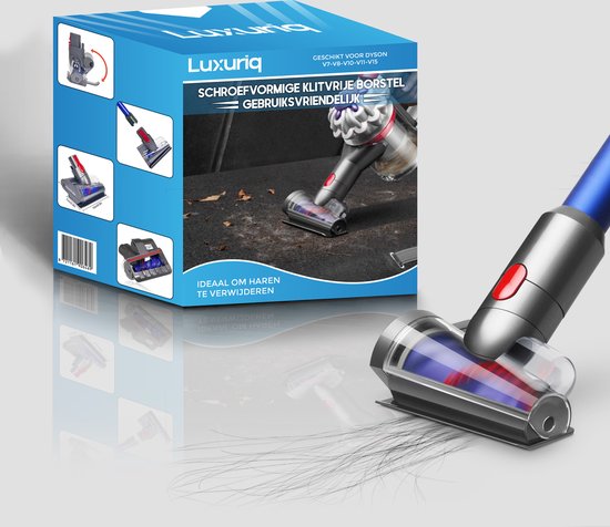 Mini-turbo-borstel voor Dyson V7, V8, V10, V11, V15 stofzuiger, gemotoriseerde borstelkop voor bank, stoel, verwijdert bacteriën en allergenen