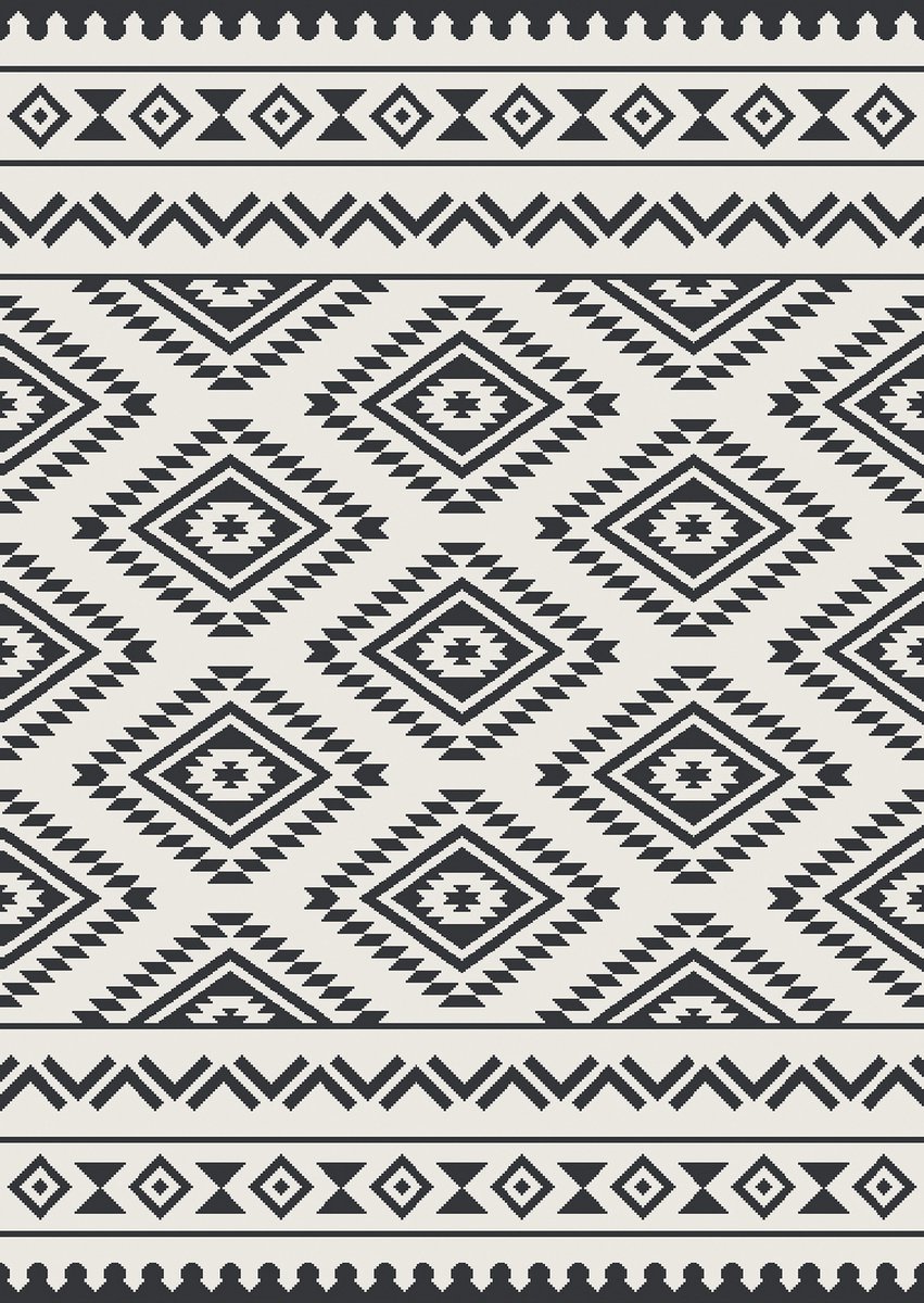 Eurotrail Relax Mat - 200*180cm - Wit Zwart - Tenttapijt