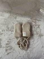 Adalletti - Wanten merinowol baby - 0-9 maanden - Warm beige - Kriebelt niet