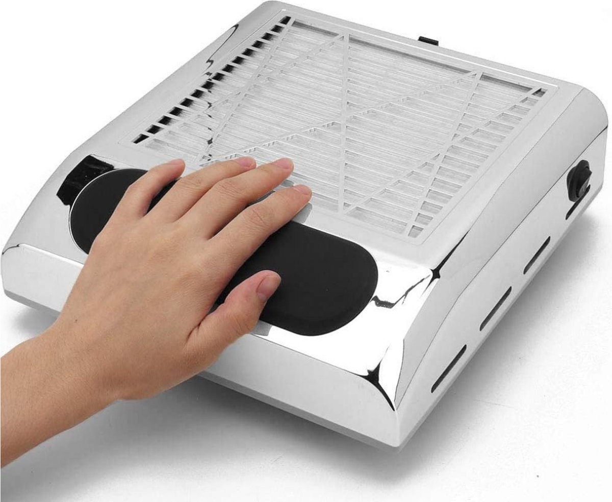 Nagel Afzuiger - Stofafzuiger Nagels - Stofafzuiging Met Stille Werking - Nageltafel – Nail Dust Collector Met Krachtige Afzuiging - Manicure - Pedicure - Sterke afzuiging - Wit