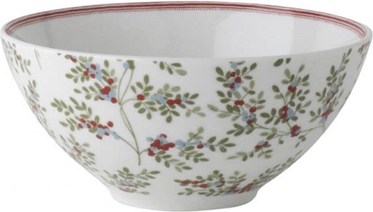 Laura Ashley - Stockbrigde Collections - Bowl - Kom - Wit Rood Bloemetje - Diameter 13 cm