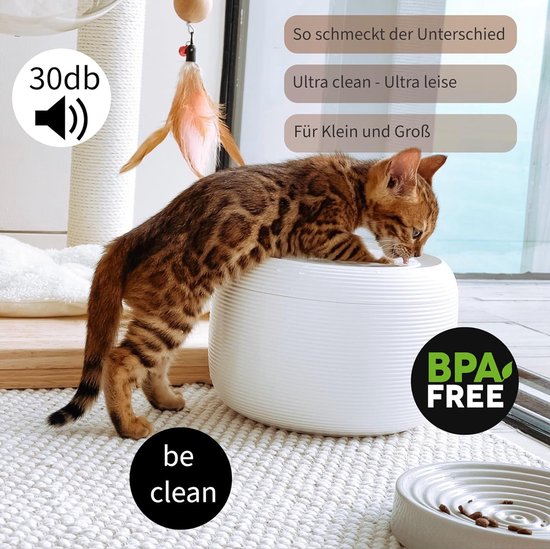 MyPaws® PET POD Ceramic Look, Ultralight Cat Drinking Fountain, Cat