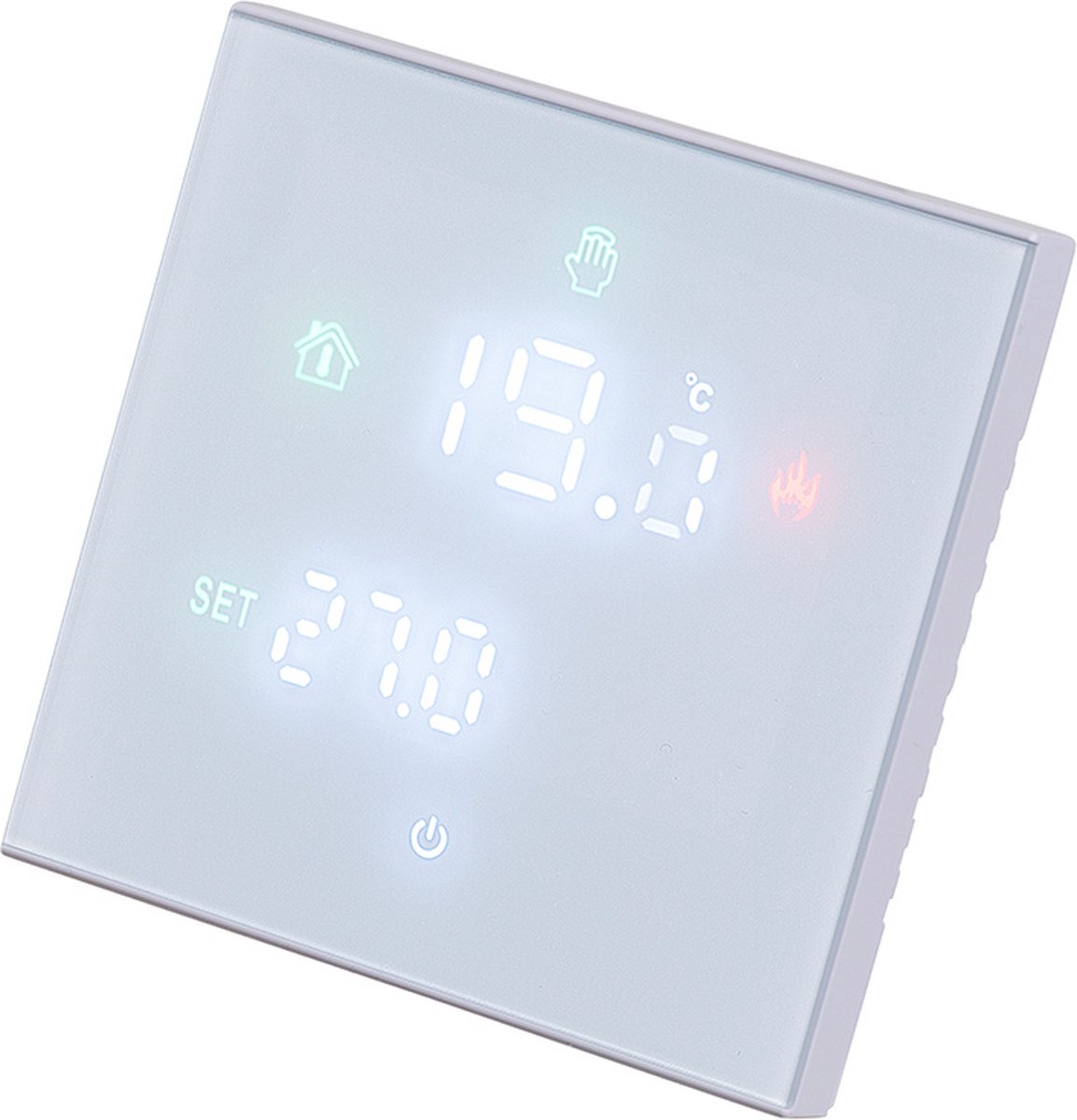 WiFi-thermostaat elektrische vloerverwarming verkrijgbaar in stijlvol wit of zwart., Wit
