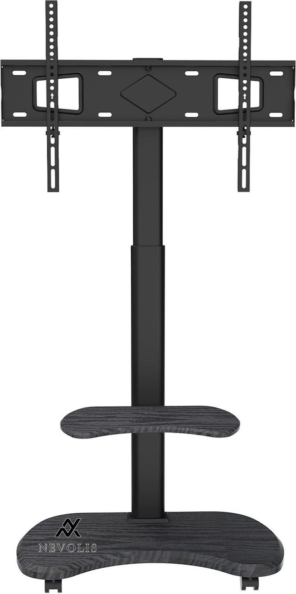 Nevolis Stellar TV Stand Roll-Up Wooden Board 32-70 Inch TVs Height Adjustable Swivel Trolley Wheels 45 kg Universal Stand Max. VESA 600 x 400 .