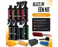 Car Care HPP Auto Was Set – Compleet Autoverzorgingspakket met Shampoo, Snow Foam, Velgenreiniger, Keramische Coating, Velgenborstel en Microvezel droogdoek – Perfect voor Grondige Auto Cleaning