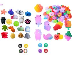 Happy Trendz® - Set van 12 Fidget Toys: 5 Duo-Kleur Mochies, 5 Standaard Mochies en 2 Snappers