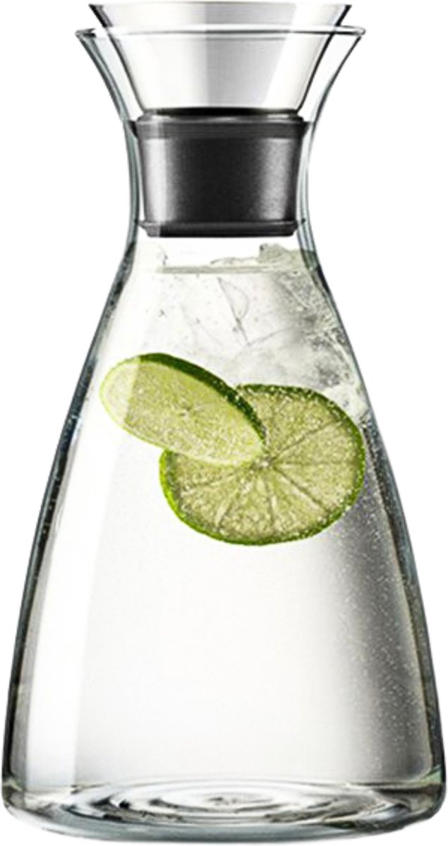 House of Husk Schenkkan - Glazen Waterkan - Waterkaraf voor Fruitwater - Multifunctionele Decanteer Karaf - Kan met Deksel - 1.8L