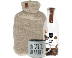 Pineut Winters Ontspanpakketje - Cadeaupakket - Cadeau voor vrouw - Hot choco - warm kruikje - Leuke mok - Giftpack voor haar