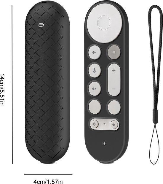 Google TV Streamer (4K) Silicone Case Zwart voor Remote | Optimale