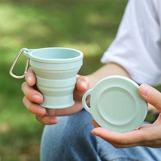 Opvouwbare Beker - Koffiebeker - Camping - Reisbeker - Mok - Sleutelhanger — afbeelding 2