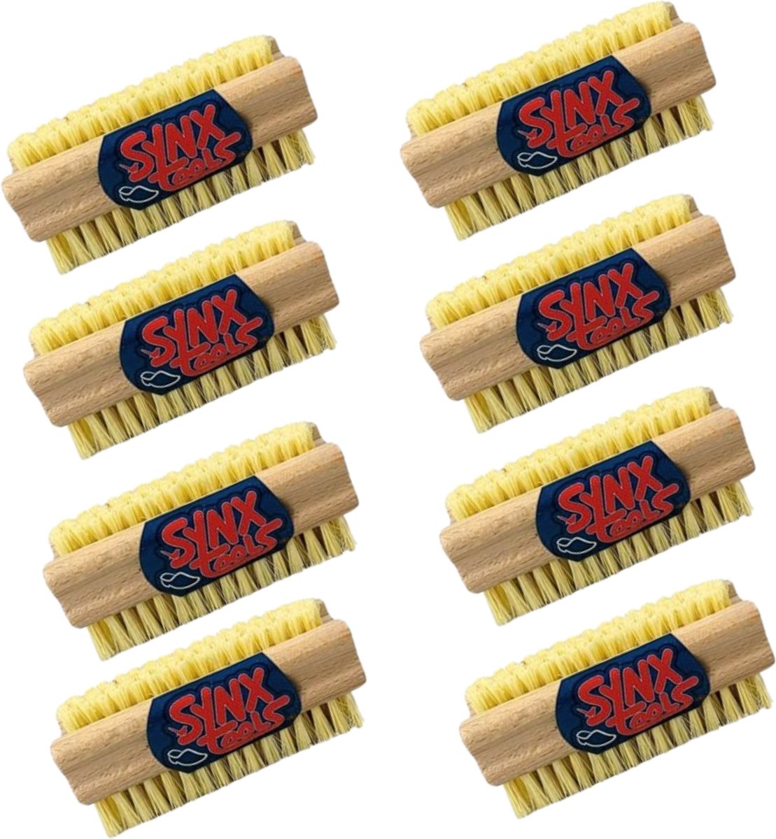 Goedkoopste Synx Tools Nagelborstel hout set van 8 stuks - schrobborstels - nagel borstel - schrobbezem - nagelborstel hout - Voordeelverpakking