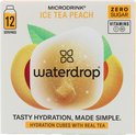 Doosje waterdrop Ice Tea Peach Microdrink met 12 servings. Zonder suiker en met vitamines.