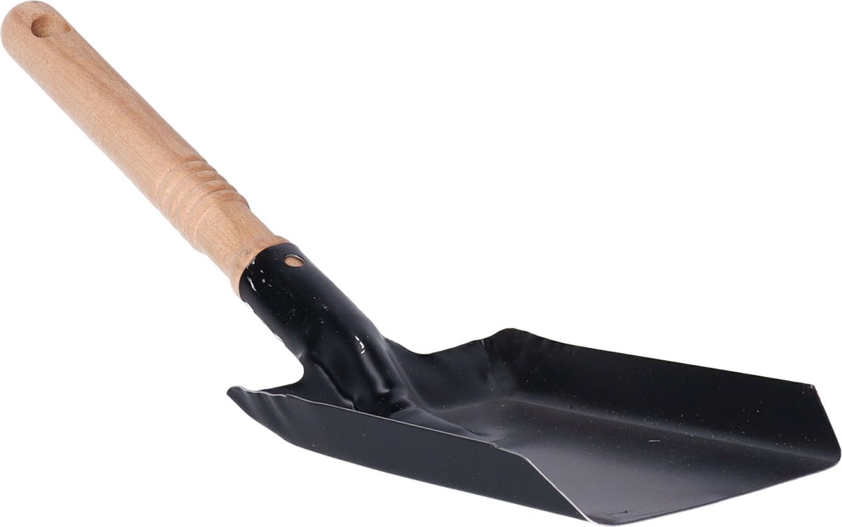 Goedkoopste Buemag BBQ en Haard Kolenblik - metaal/hout - 40x10 cm - zwart - asblik - ophangoog - binnen/buiten