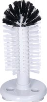 Buemag Spoelborstel enkel - glazen afwassen - 8 x 8 x 19 cm - zwart - professionele horeca borstel - schoonmaak accessoires