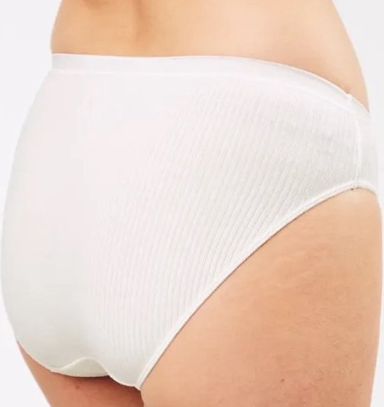Hoge Taille Slips 95% Katoen Ondergoed Dames XL -Wit