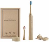 Ecobrosse Pro | Brosse à dents électrique en Bamboe | Brosse à dents durable et respectueuse de l'environnement avec manche en Bamboe naturel et 3 modes de brossage