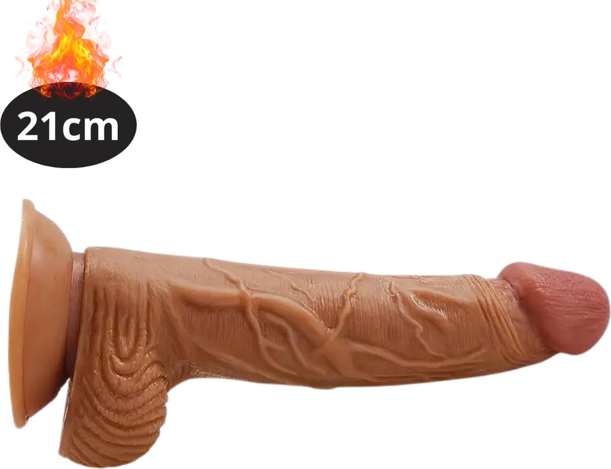 Goedkoopste Bovista Dildo - Anaal - Met Zuignap - Siliconen - Sex Toys - Voor Mannen & Vrouwen - Voor Koppels - Couples - Realistisch - 21cm
