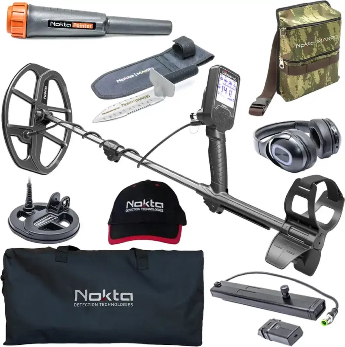 Nokta The Legend metaaldetector pro met heel veel accessoires - Speciale aanbieding