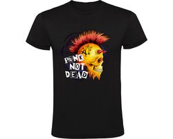 Punk Heren T-shirt - Skull Rock Shirt - Punk Not Dead