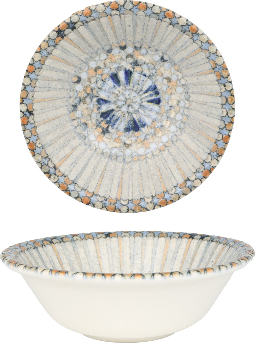Bonna Kommetje - Luca Mosaic - Porselein - 16 cm (400cc) - set van 6