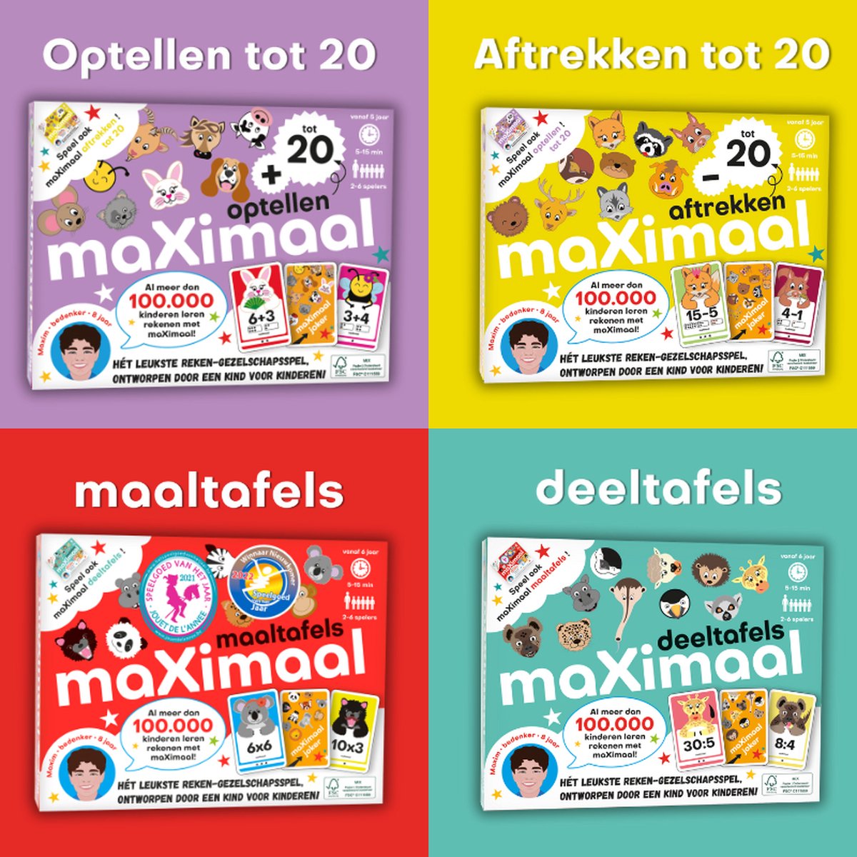 Maximaal Maaltafels & Deeltafels - Gezelschapsspel voor 6+ jaar - Kaartjes — afbeelding 16
