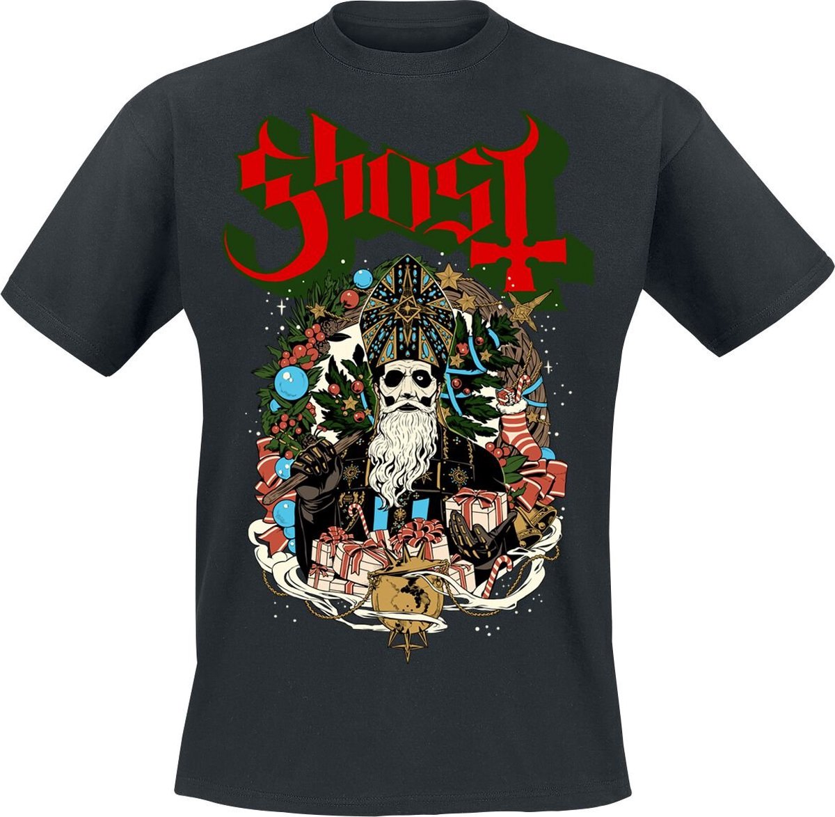 Ghost Father Christmas Heren T-shirt - zwart - S