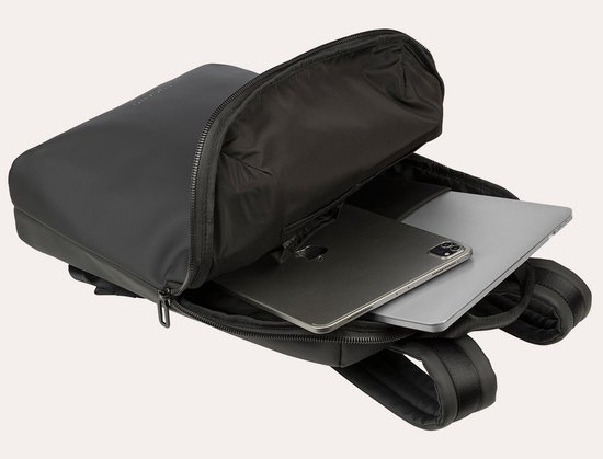 Tucano Gommo Rugzak MacBook max. 16 – Met Trolleyband – Intern Laptopvak – Extern Vak voor Accessoires - Zwart