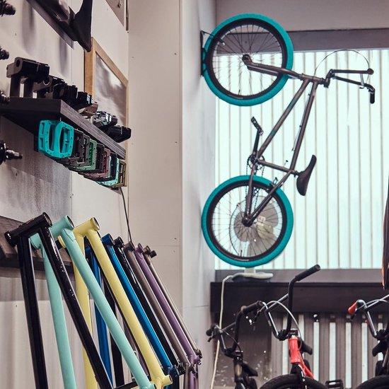 Gedotec Fietshouder, wandhouder, fietshaak, inklapbaar, met rubber, 550 x 270 mm, draagkracht 30