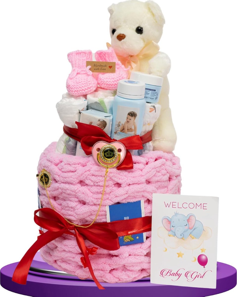 Goedkoopste Lexium Kraammand - Kraamcadeau - Geboortemand - Babygeschenkset - Kraampakket - Baby cadeau