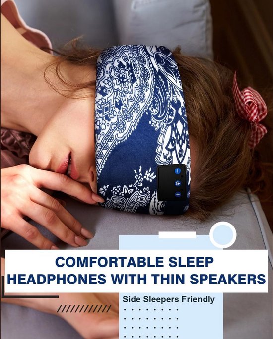 Masque de sommeil Equivera Bluetooth - Écouteurs de sommeil - Masque de sommeil Bluetooth - Masque de sommeil pour les yeux - Masque de sommeil avec Enceintes - Écouteurs de sommeil - Bandeau - Masque de sommeil - Pour une bonne nuit de sommeil !