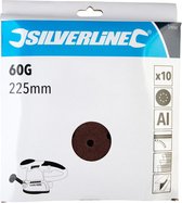 Silverline Geperforeerde klittenband schuurvellen - Ø 225 mm - korrel 60 - 10 stuks