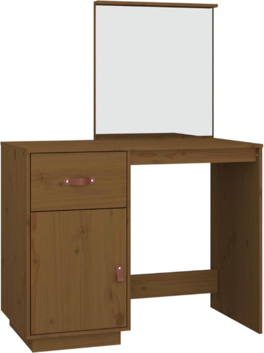 vida xl Kaptafel 95x50x134 cm massief grenenhout honingbruin
