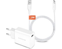 Power Adapter met USB-A naar USB-C Kabel - 2 Meter - 18W - Quick Charge