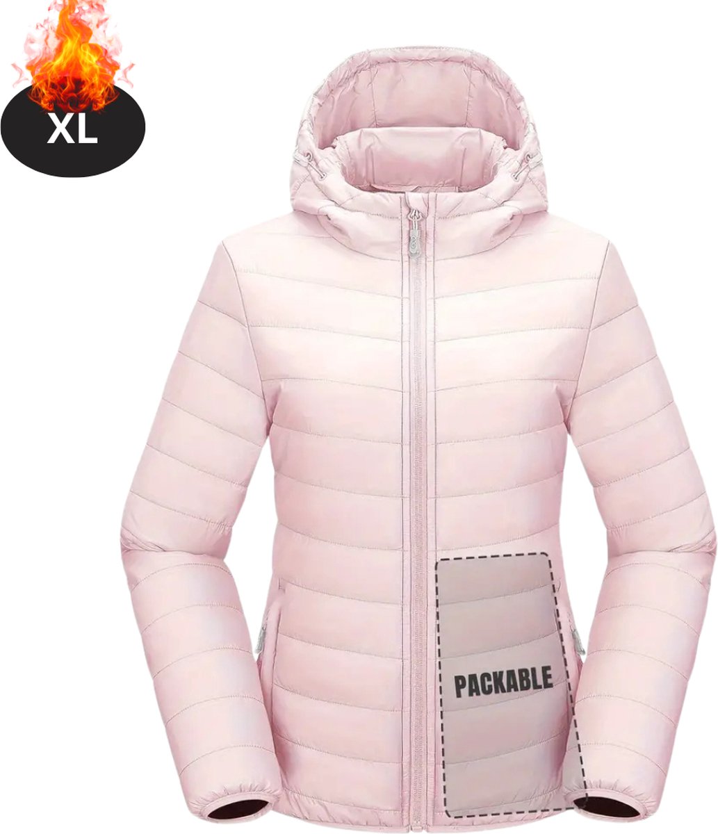 Nivard Winterjas Parka Dames Winter Jas Volwassen Stijlvol Roze