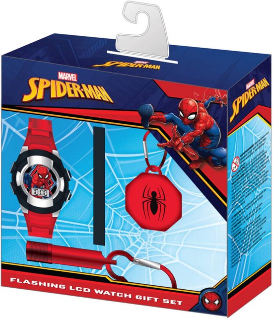 Accutime - LCD Spiderman Horloge Met Accessoires