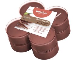 foto van Bolsius Maxi Waxinelichtjes True Scents Oud Wood 8 Stuks