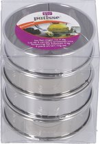 Patisse Flanringen Set van 4 8 cm RVS