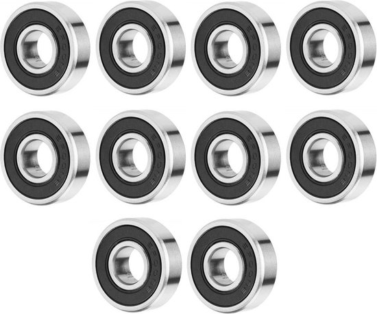 Foto: 10 stuks kogellagers groefkogellagers dubbel afgedicht voor doe het zelf draaibanken motoren 3d printers freesmachines verschillende mechanische apparaten 6000 2rs 10 mm x 26 mm x 8 mm hoge kwaliteit 