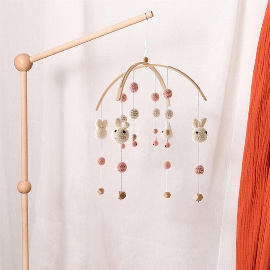 Baby mobiel met muziek houten speelgoed-hangend kinderbedje