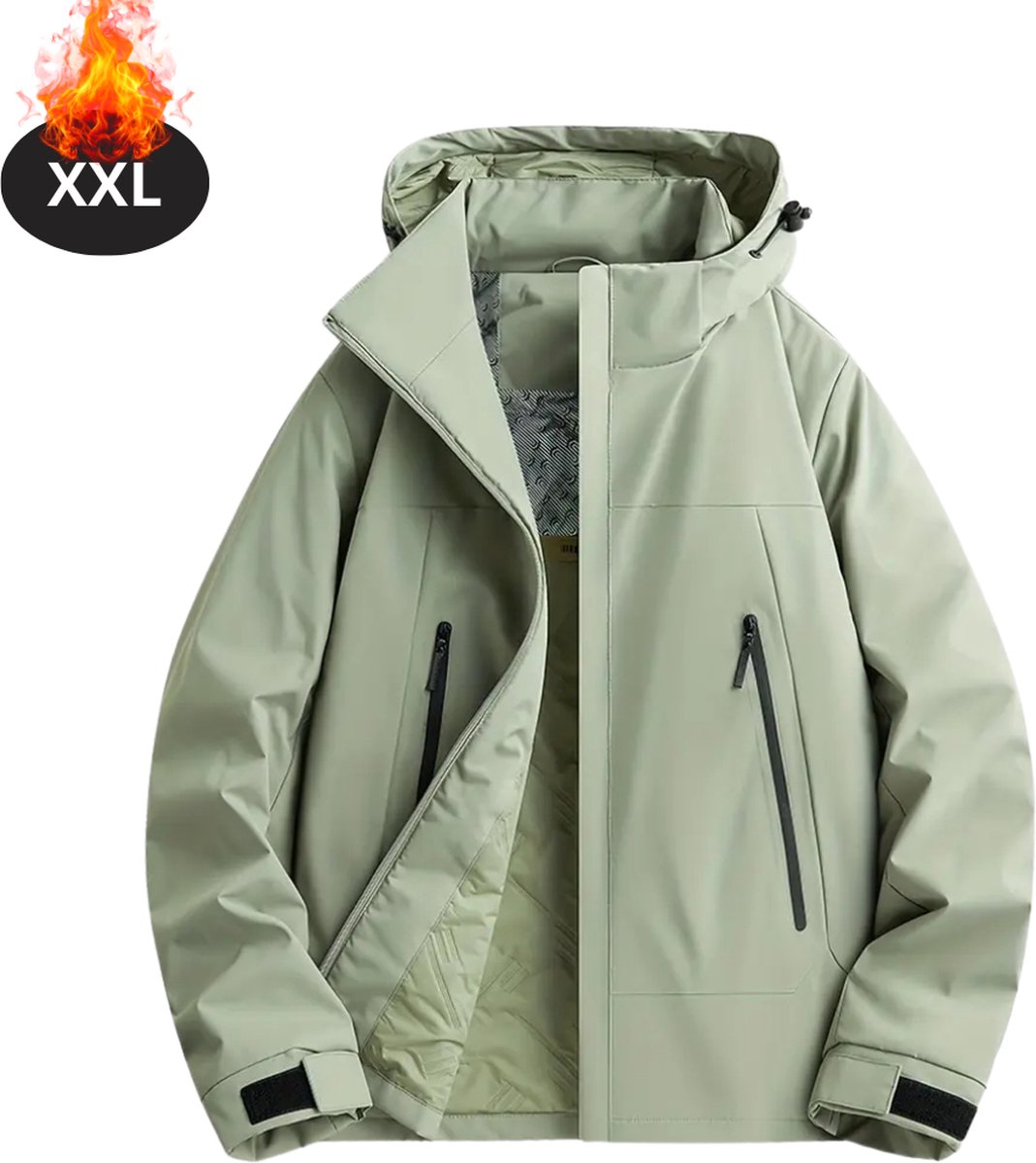Nivard Winterjas Parka Heren Winter Jas Volwassen Stijlvol Lichtgroen